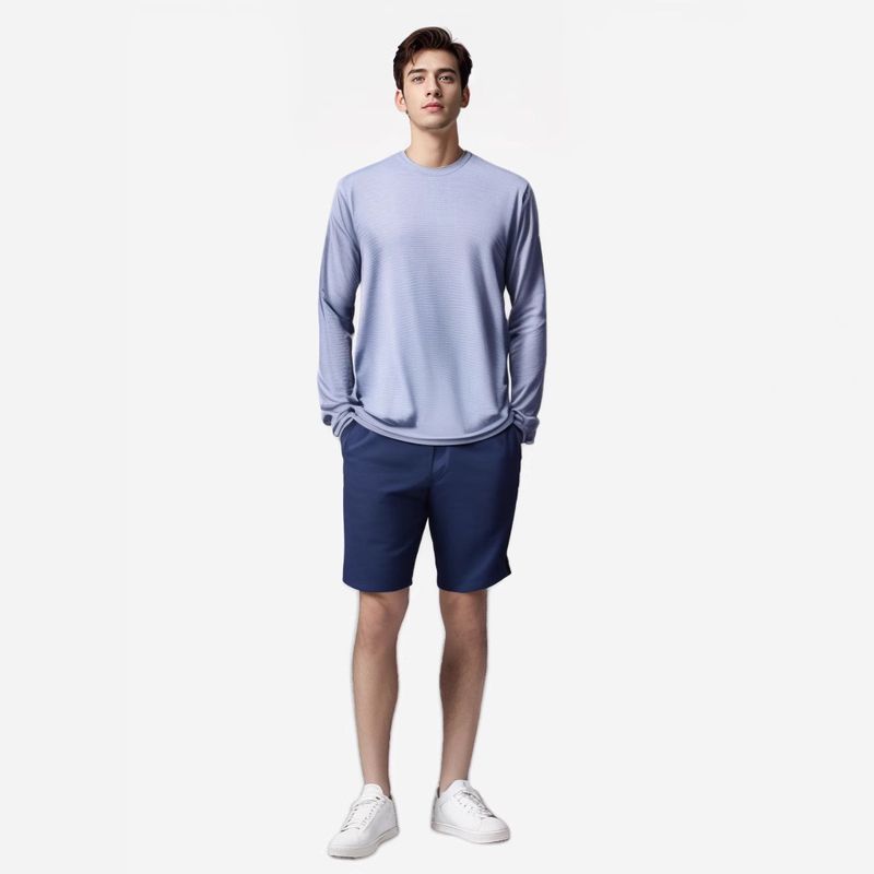 Maglietta a maniche lunghe in jacquard morbida e traspirante per uomo, sottile seta ghiacciata estiva, asciugatura rapida, sole_voghion.com