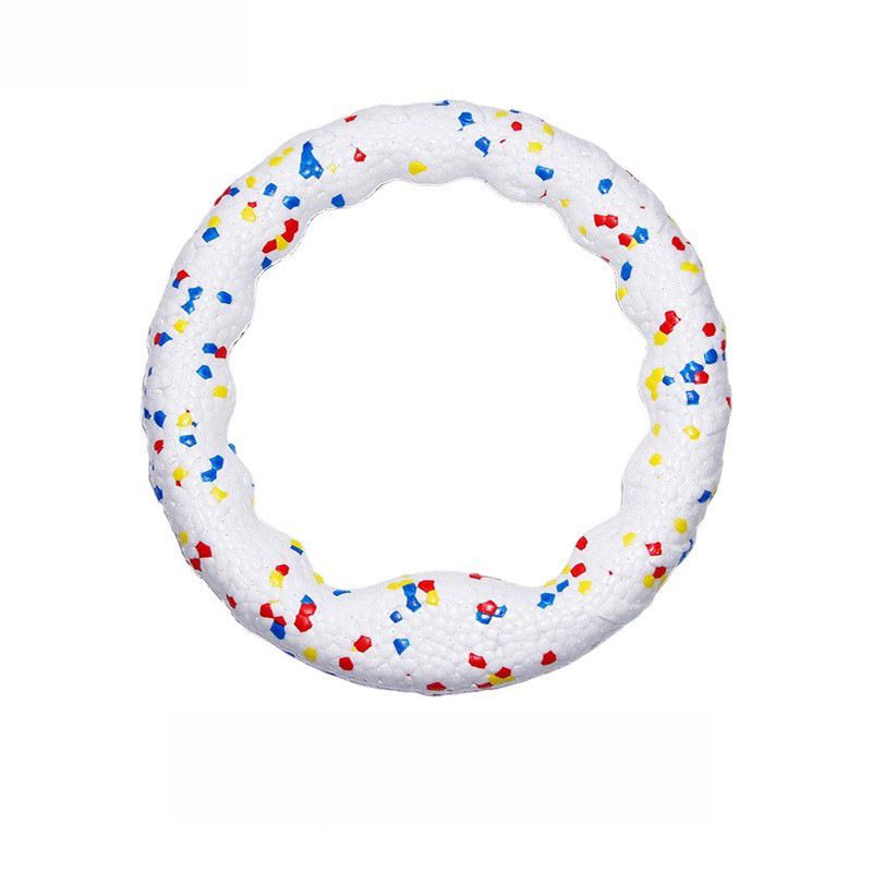 Juguete de entrenamiento para perros ETPU flotante resistente al agua, mordedor para cachorros, molar, masticable, suministros para mascotas, anillo redondo interactivo para tirar._voghion.com
