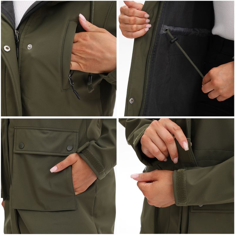 Waterdichte windjack met capuchon voor dames - lichtgewicht regenjas voor herfst en winter (EU-maten S-XXXL)_voghion.com