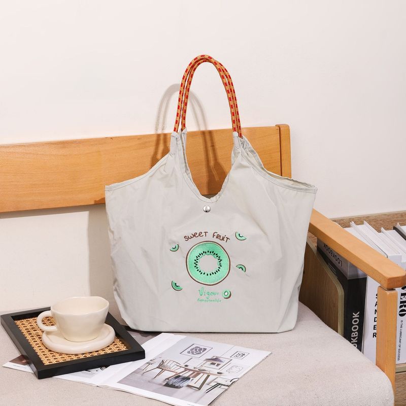 Sac à main brodé pour femme, série Cartoon, léger, grande capacité, fourre-tout à bandoulière, respectueux de l'environnement_voghion.com