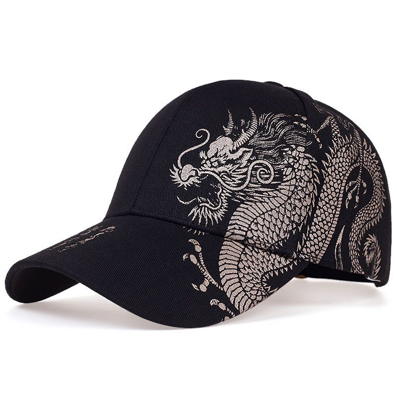 Hattmann Chinoiserie Dragon Mønstermaler Kunstner Hiphop Hiphop Skateboard Kule menn og kvinner Hiphop Baseballhatt_voghion.com