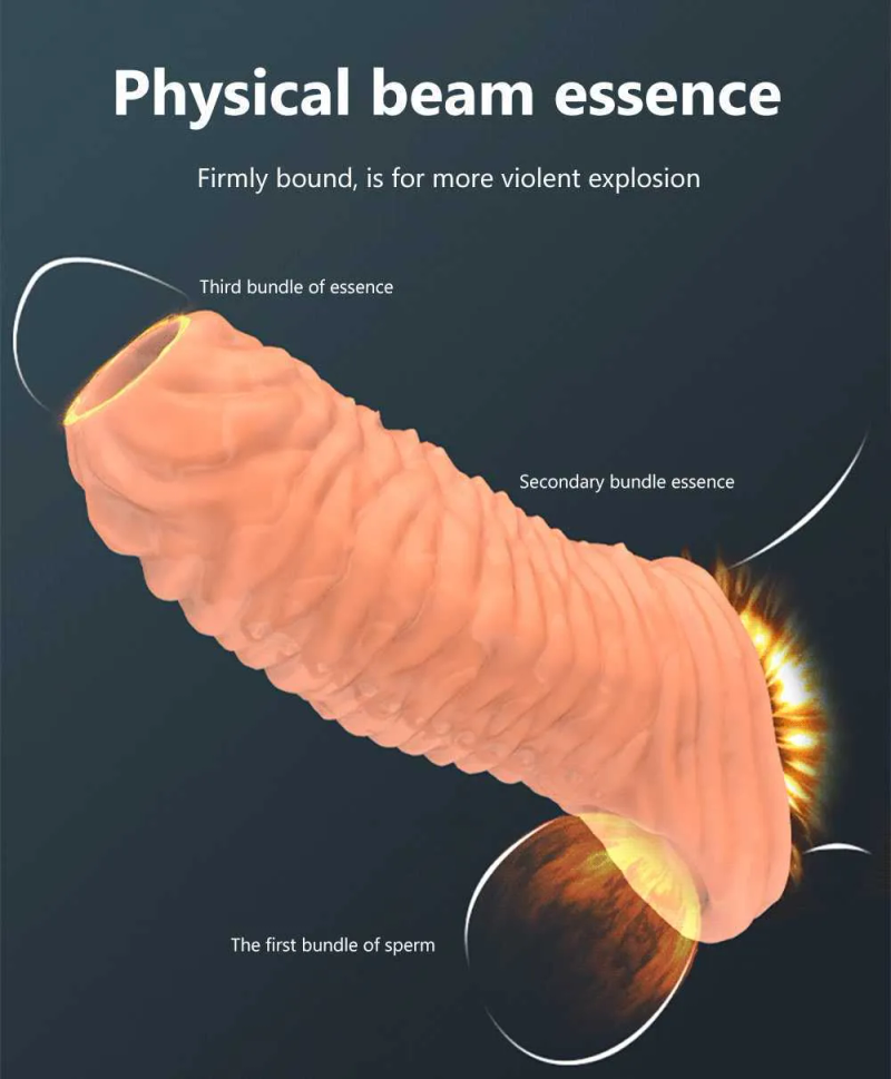 Toy Massager Sex Reusable Extender Sleeve Delay Ejaculation Ring Enlargement Erection Toy for Men Produc_voghion.com