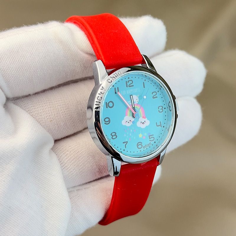 Student Watch Children's Watch Cute Rainbow Silicone Watch Luminous Pointer Student Watch_voghion.com