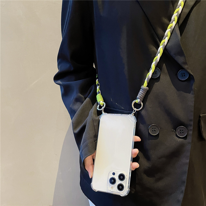 Crossbody Lanyard Armor Shockproof Clear Case for Samsung Galaxy A8 A5 A6 J4 J6 Plus A7 A9 Star J2 Pro J8 Prime Core_voghion.com