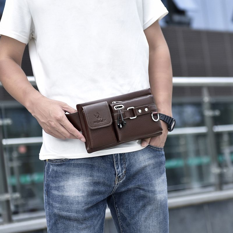 WEIXIER Marke Unisex Single-Schulter Multi-Funktion Sport Laufen Große-kapazität Taille männer Brust Tasche Casual Messenger brieftasche_voghion.com