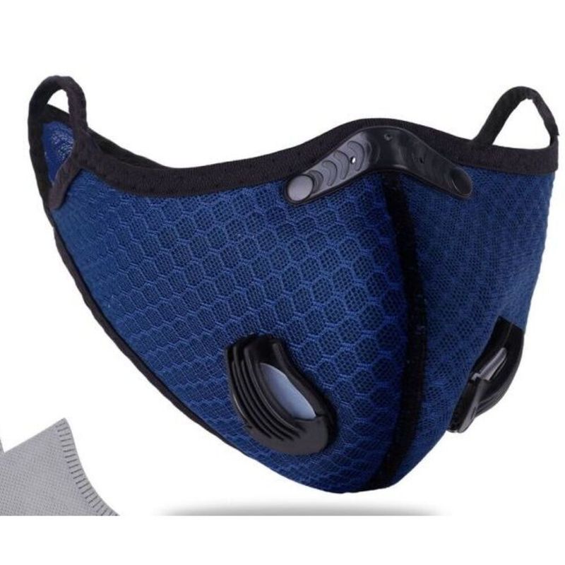 Maschere da ciclismo per uomo e donna, per attività all'aperto (con due filtri inclusi), antivento, antipolvere e antiappannamento PM2.5 al carbone attivo._voghion.com