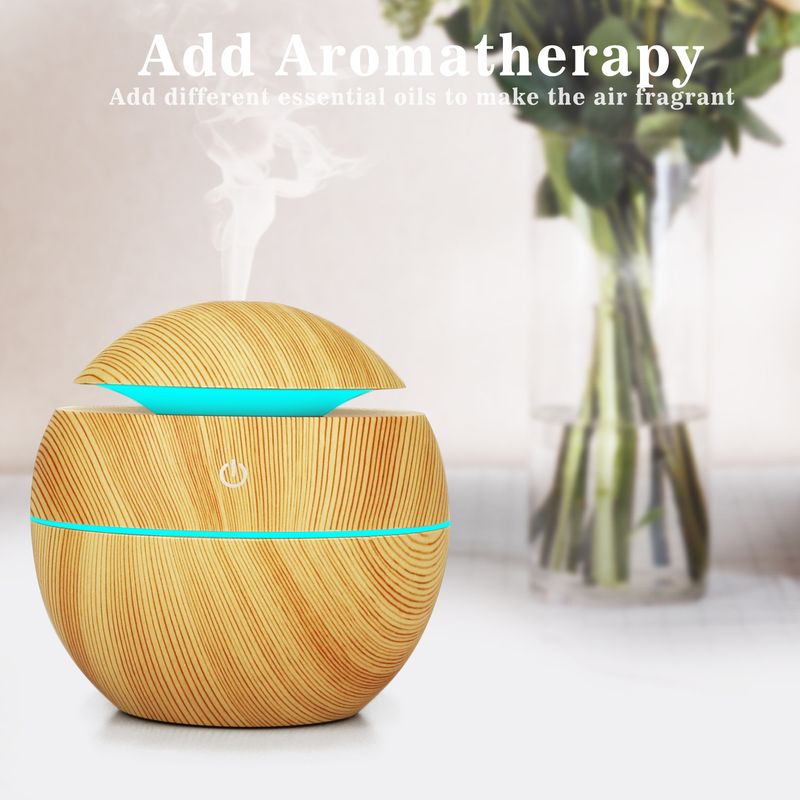 Mini-USB-Luftbefeuchter – Ultraschall-Aroma-Diffusor mit Holzmaserung für kleine Räume, leise und tragbar mit automatischer Abschaltung_voghion.com