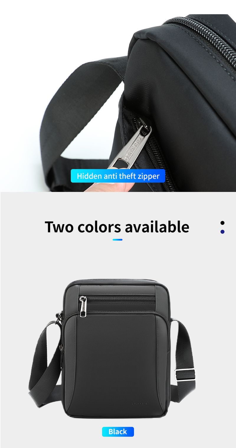 Borsa a tracolla vintage impermeabile Tigernu, antiurto, adatta per iPad da 9,7", marsupio da uomo_voghion.com