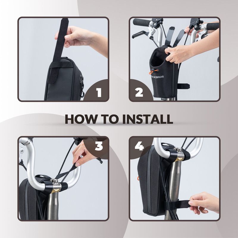 Borsa da manubrio per bicicletta ROCKBROS con portaborraccia da 1,5 l per borracce_voghion.com