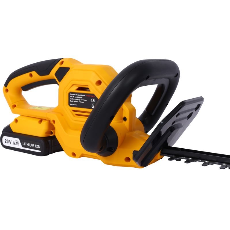 20V Cordless Hedge Trimmer, 22 Inch Steel Blade, Reduced Vibration, Battery And Charger Included_voghion.com