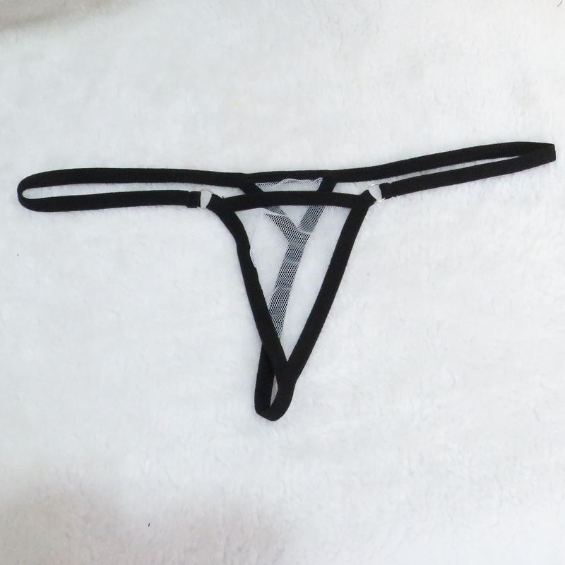 Intimates aluspesu Seksikad Pamas Pama püksid Läbipaistvad võrkkangast lumehelveste mustriga T-kujulised aluspüksid T-seljaga miniujumistrikoo Ujumisriided_voghion.com