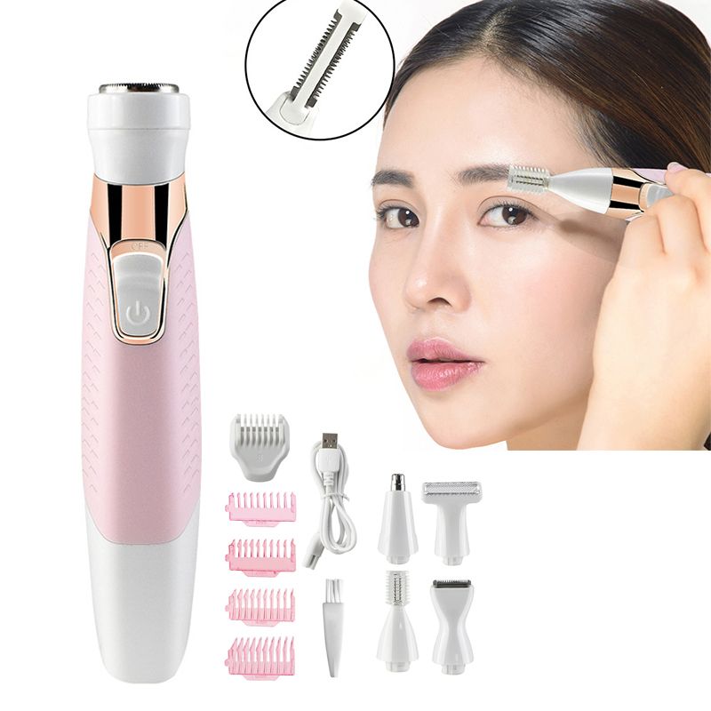 5 in 1 Lichaam Ontharing Epilator Okselhaar Bikinihaar Beenhaar Schaamhaar Elektrisch Scheerapparaat Tondeuse Scheerapparaat Trimmer_voghion.com
