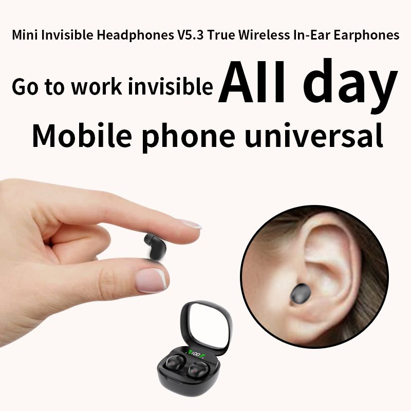 Mini Wireless Headphone Invisible Bluetooth Earphone Single In Ear Earbuds With Mic 18D Sound Quality Headset For IOS Android_voghion.com
