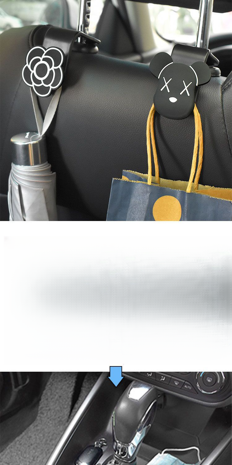 Car Hook, Seat Back, Creative Multifunctional Rear Seat, Cartoon Cute Items Storage For Car Interior_voghion.com