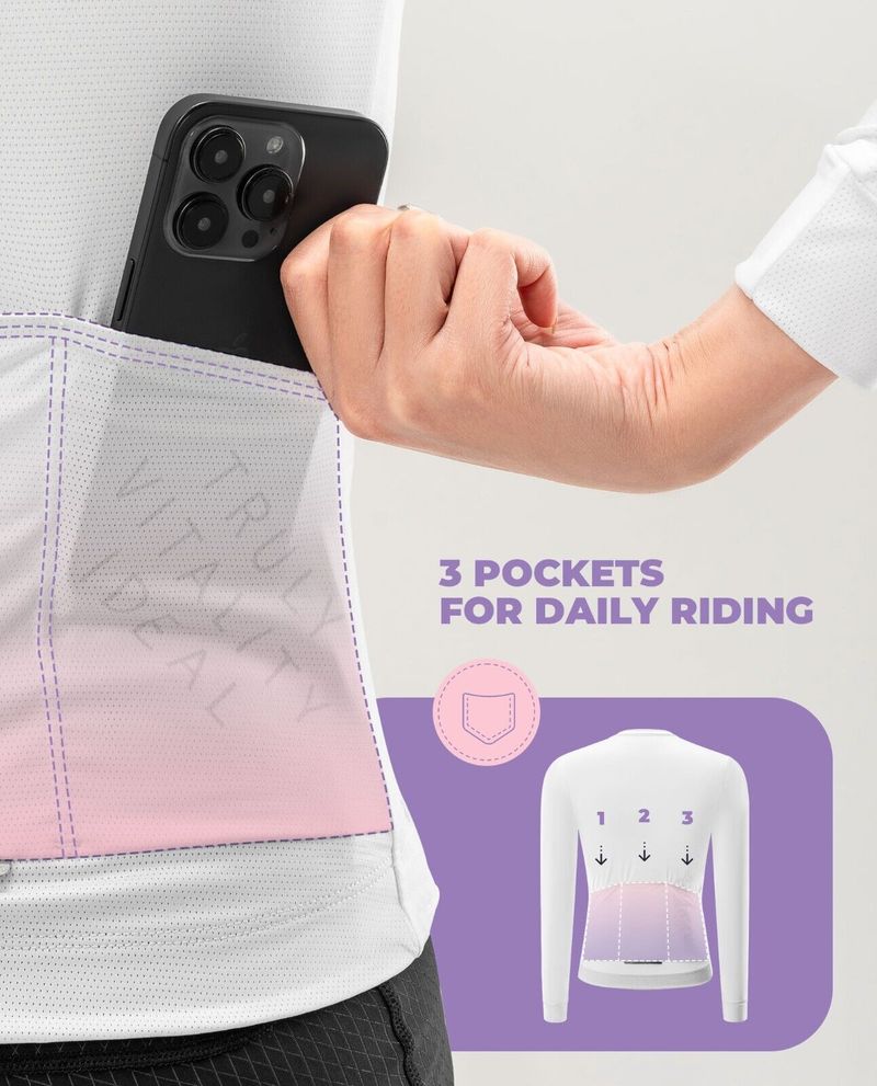ROCKBROS TVI Radtrikot Damen Langarm Fahrrad Bekleidung Atmungsaktive Camisetas deportivas_voghion.com