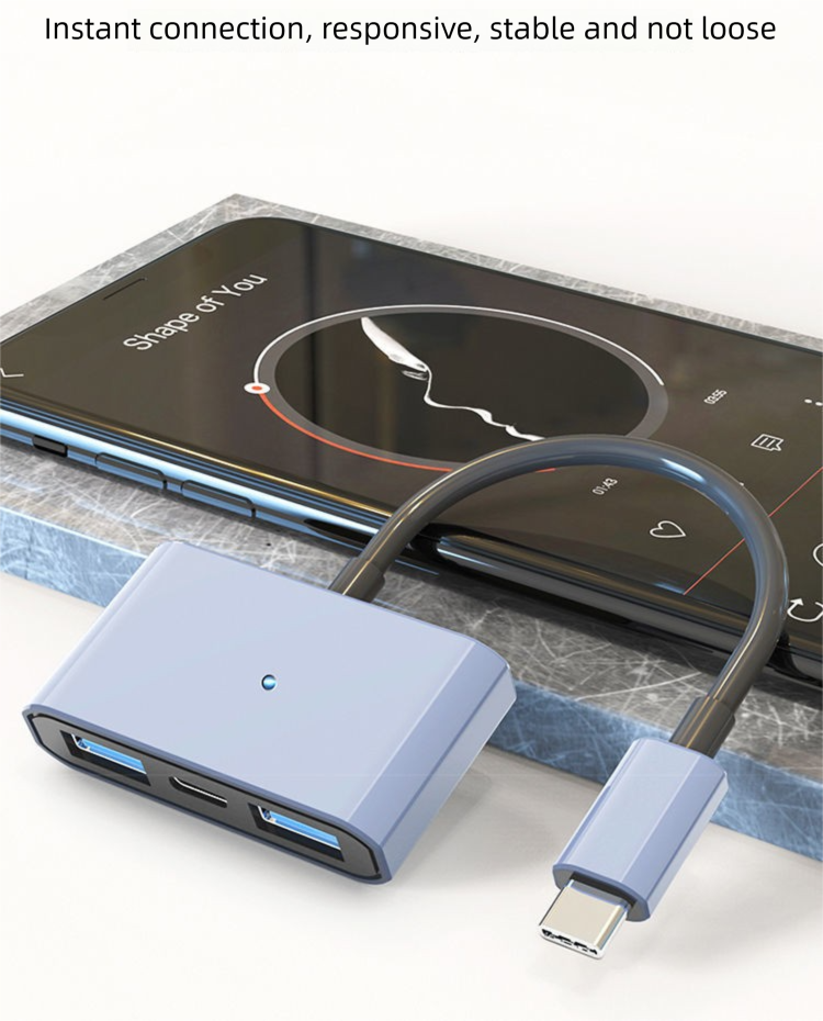 OTG-Konverter Typ-C-Dockingstation Flash-Laufwerk 3-in-1-Ladegerät Mobiltelefon Tablet Dedizierter USB-Adapter_voghion.com