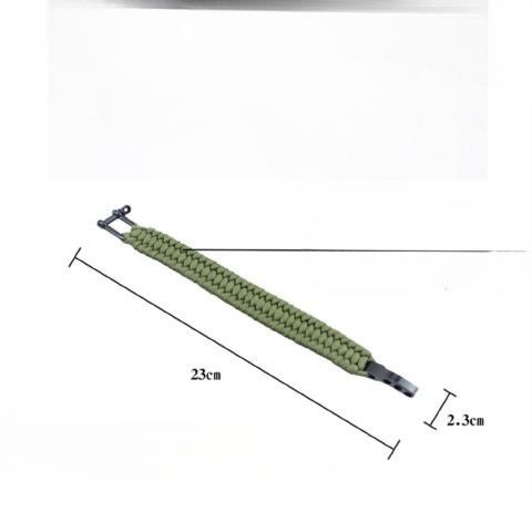 Brede versie Hand touw Buiten klimmen Kamperen Noodgevallen Zeven-aderig paracord Gevlochten U-vormige verstelbare gesp SOS_voghion.com