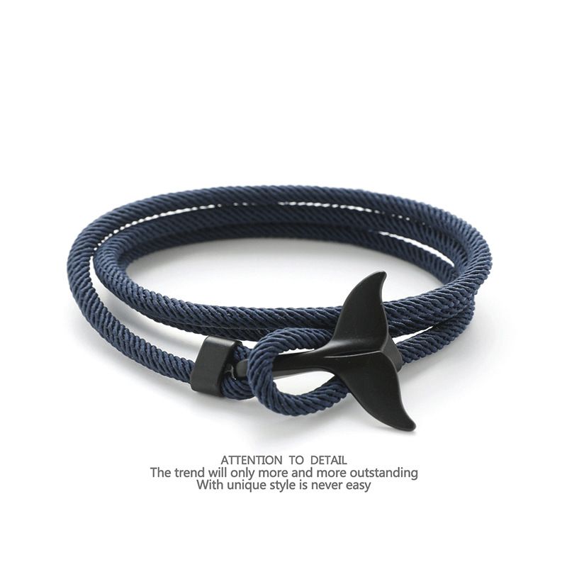 Minimalist Style INS Niche Design Whale Tail For Men And Women Couple Bracelet Woven Red Rope Simple Trend_voghion.com