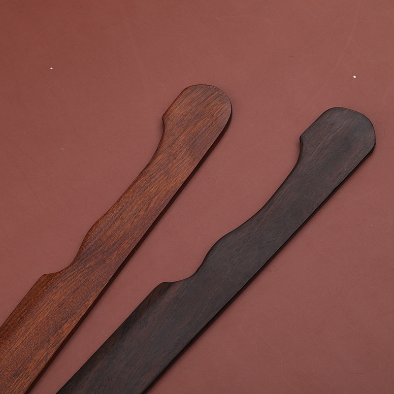 1 Uds cortador de papel bambú negro Catalpa madera caoba papel de arroz con cuchillo plegable de madera maciza_voghion.com
