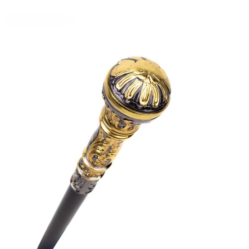 Golden Black Luxury Round Handle Fashion Walking Stick For Party Decorative Walking Cane Elegant Knob Walking Stick 93cm_voghion.com