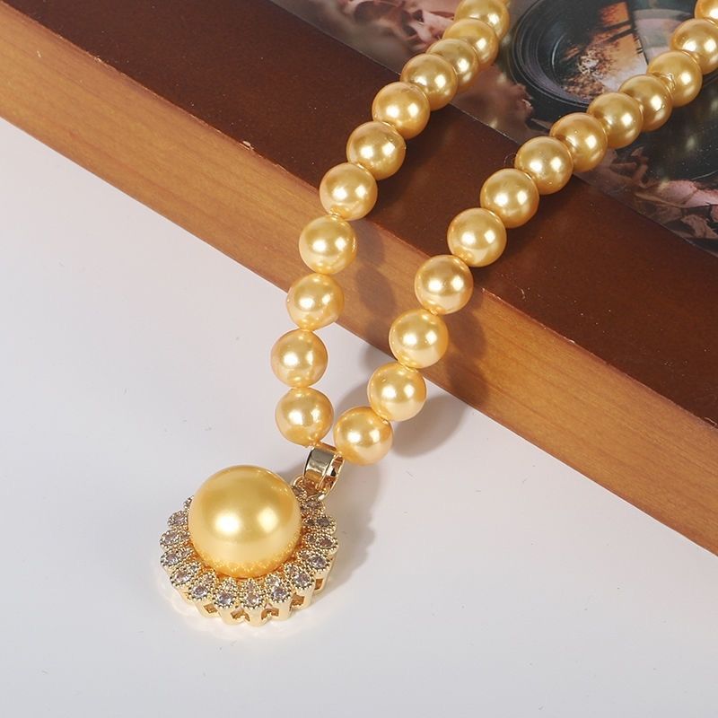 Colgante de concha de 5 mm, elegante y resistente a la decoloración, ideal para el cumpleaños de tu novia._voghion.com