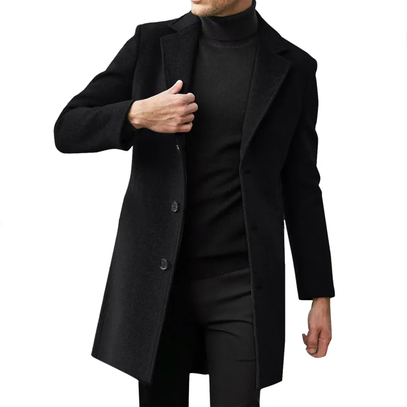 2025 Mode Männer Wolle & Mischungen Herren Casual Business Trenchcoat Herren Freizeit Mantel Männlich Punk Stil Mischungen Staub Mäntel Jacken_voghion.com