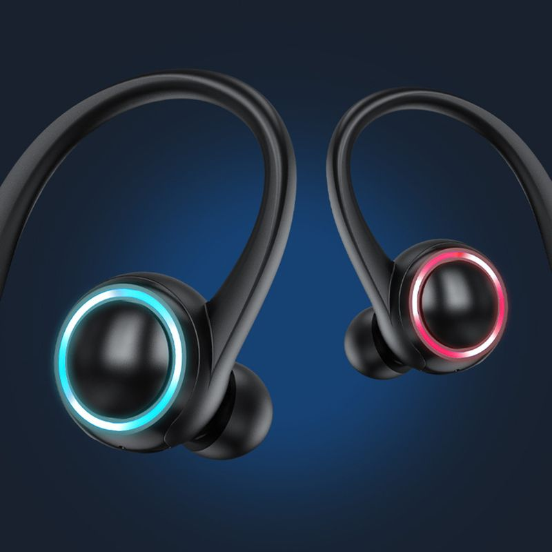 Fone de ouvido estéreo Bluetooth 5.2 à prova d'água de alta fidelidade sensível para praticar esportes_voghion.com