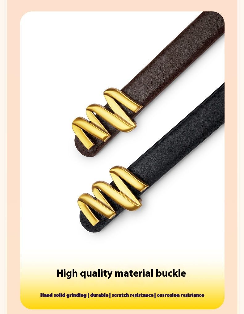 Novi vrhunski trendovski usnjen pas z zaponko v obliki črke M za ženske, vsestranski pas za kavbojke za priložnostne ženske_voghion.com