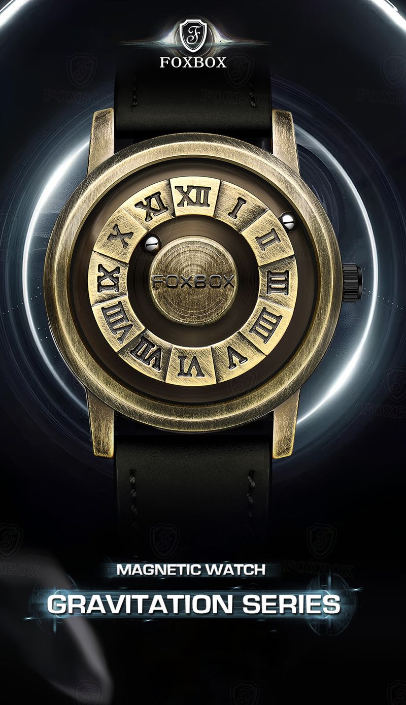 Neue personalisierte und kreative Herren-Quarzuhr mit magnetischer Aufhängung und Spiegel ohne Temperament, inländische Uhr_voghion.com