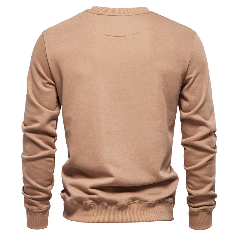 AIOPESONFelpe da uomo in misto cotone, girocollo, tinta unita, pullover, casual, sportive, per uomo_voghion.com