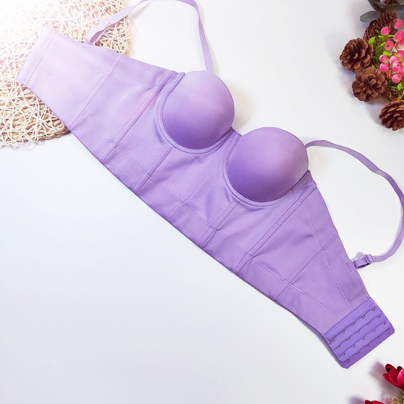 Vêtements pour femmes, caraco grande taille sans sous-vêtements, hauts pour filles sexy, style court, nombril exposé, haut tube sexy en arête de poisson, couleur unie_voghion.com