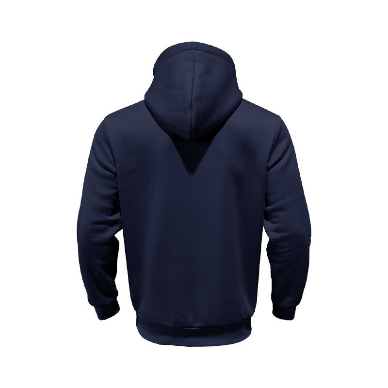 Felpa con cappuccio stile americano, foderata in pile, mezza zip, alla moda, a maniche lunghe, vestibilità ampia, da uomo, primavera e autunno_voghion.com