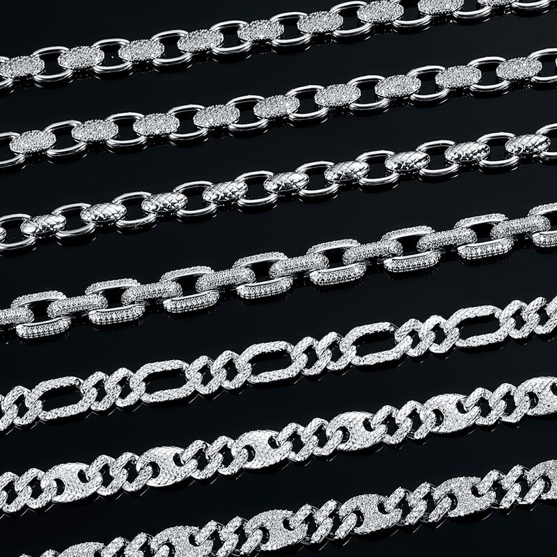 Bracciale da donna in stile hip hop con chiusura a molla in zirconia cubica e design resistente per uomini e donne_voghion.com