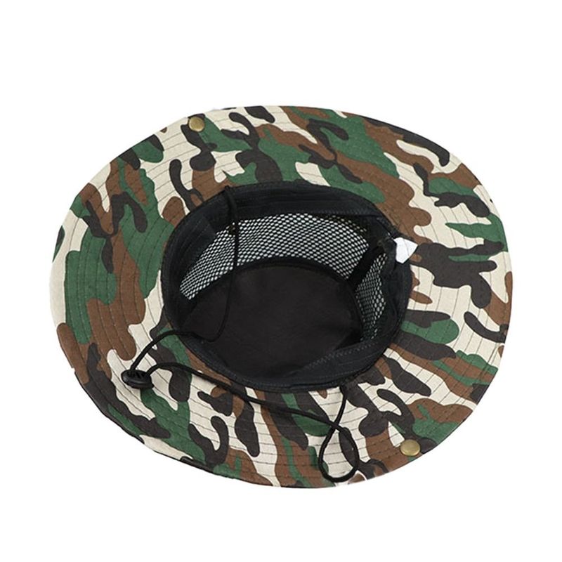 Mode Eimer Hut Panama Sommer Kappe Atmungsaktives Mesh Männer Jagd Wandern Outdoor Caps_voghion.com