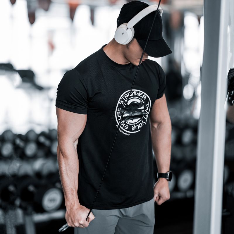 Printemps/été nouveaux sports pour hommes, loisirs, course à pied, entraînement physique, séchage rapide, élastique, sensation de glace à manches courtes_voghion.com
