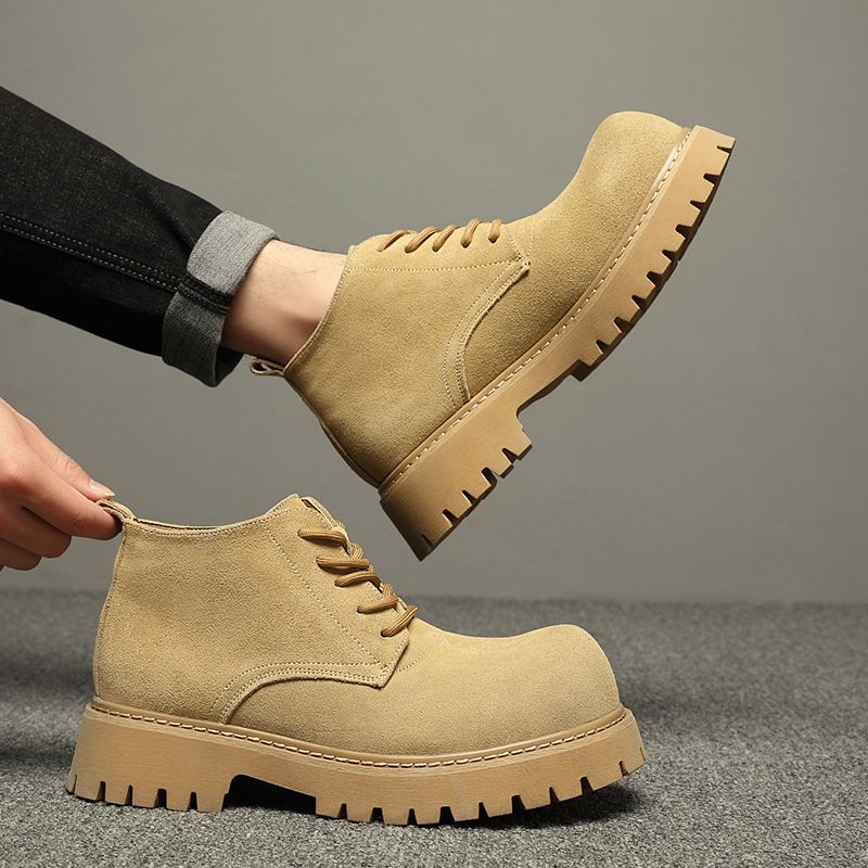 Martin Boots Herren Retro Tooling Schuhe Erhöhte Derby-Schuhe Große Herrenstiefel Erhöhte dicke Sohlen_voghion.com