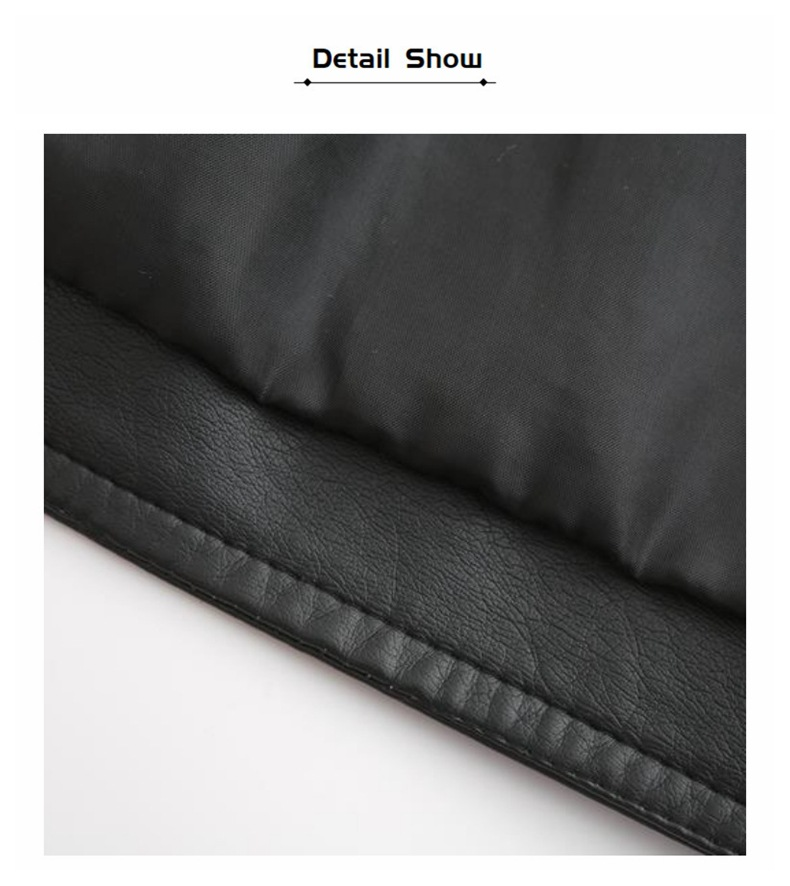 Giacca in pelle PU da donna taglie forti con colletto rialzato Giacca in pelle da donna_voghion.com