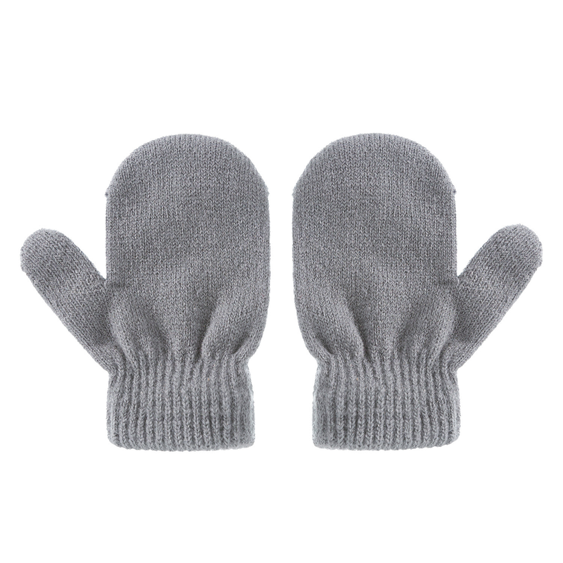 Baby clothing wool monochrome twist warm children's hat scarf gloves two or three sets_voghion.com
