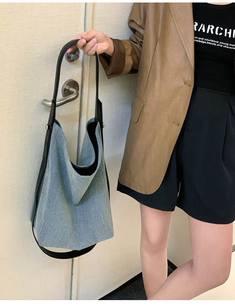 Casual Lazy Style Cowboy Tote Bag 2025 Spring And Summer New Single Shoulder Crossbody Women's Bag Fashion Hundred Leisure Daily_voghion.com