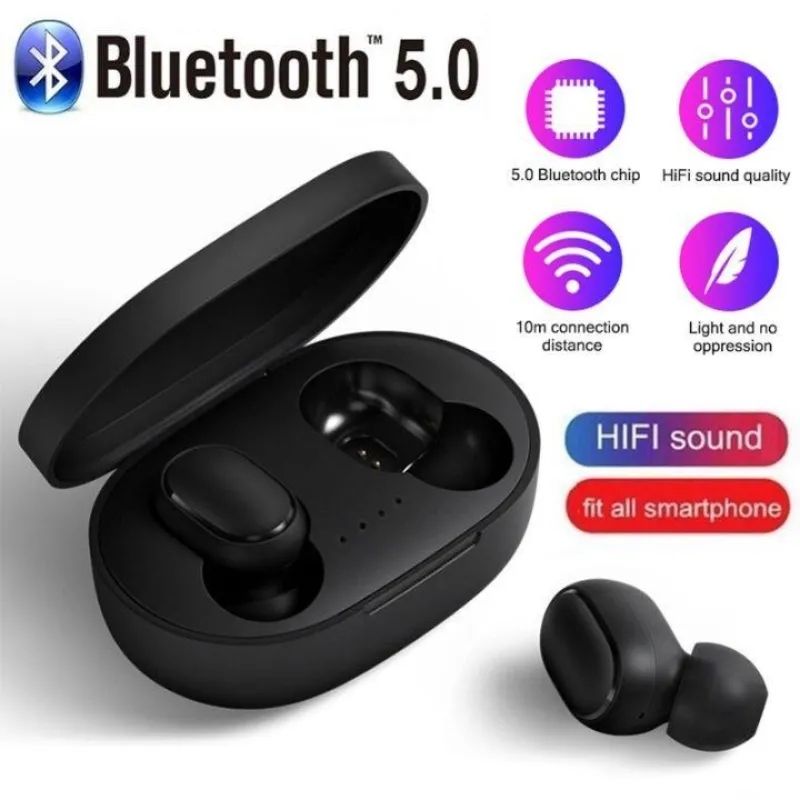 Słuchawki bezprzewodowe A6S TWS Bluetooth Słuchawki sportowe Słuchawki douszne HIFI z mikrofonem do telefonu_voghion.com