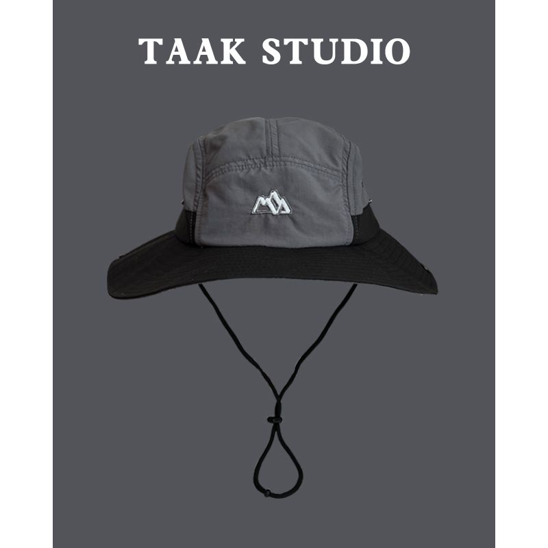 Nouveautés Nouvelle couleur assortie Pêcheur Femmes Été En Plein Air Tissu à séchage rapide Respirant Soleil Alpinisme Camping Seau Chapeau_voghion.com