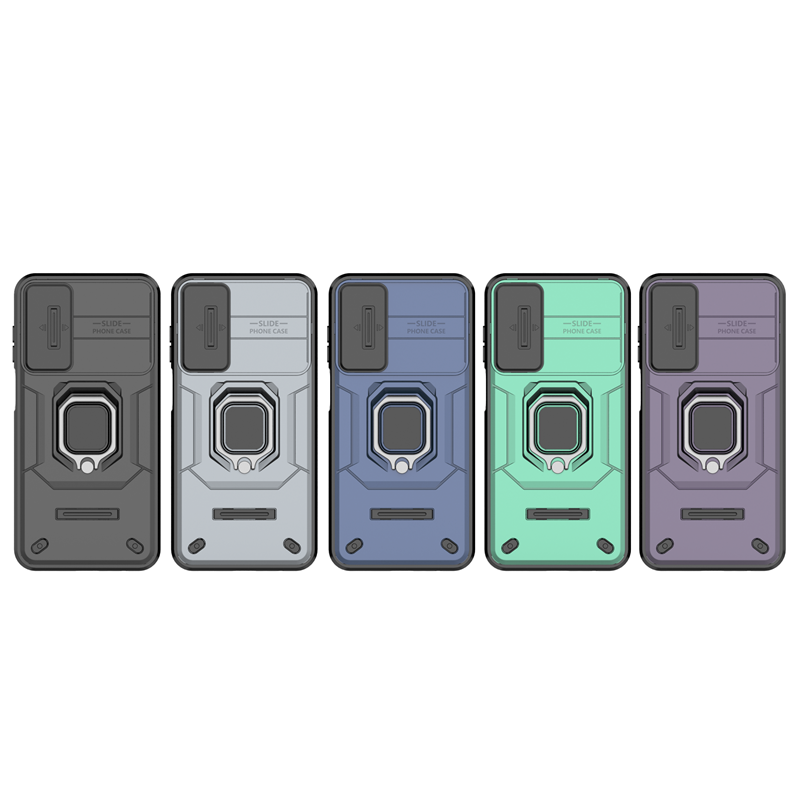 Funda protectora para cámara deslizante para teléfono Samsung Galaxy A15 A25 A35 A55, funda con anillo con soporte magnético para A 15 25 35 55_voghion.com