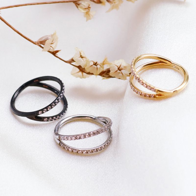 F136 Titanium 16G Hinged Segment Nose Ring ZC Septum Clicker Daith Earrings Hoop Ear Cartilage Tragus Helix Piercing Jewelry_voghion.com