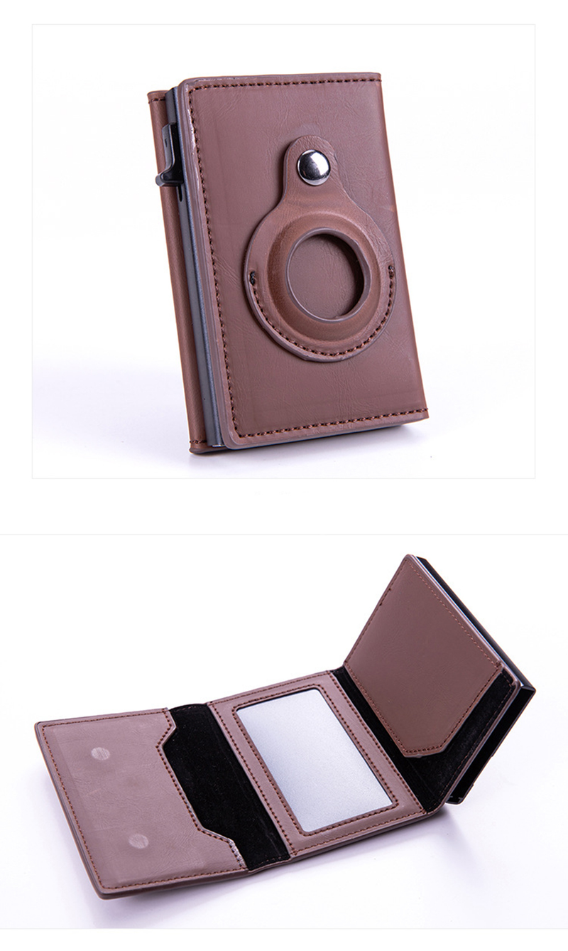 Bycobecy jauns Airtag maks vīriešiem Carbon Fiber Fashion ID kredītkartes turētāja futrālis Rfid Slim Airtag Slide Wallet_voghion.com
