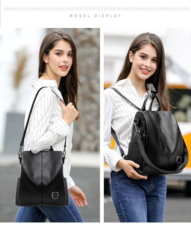 Explosions-Lederrucksack Damen, neuer weicher Ledermode-Joker-Rucksack für Mutter und Reise mit großem Fassungsvermögen._voghion.com