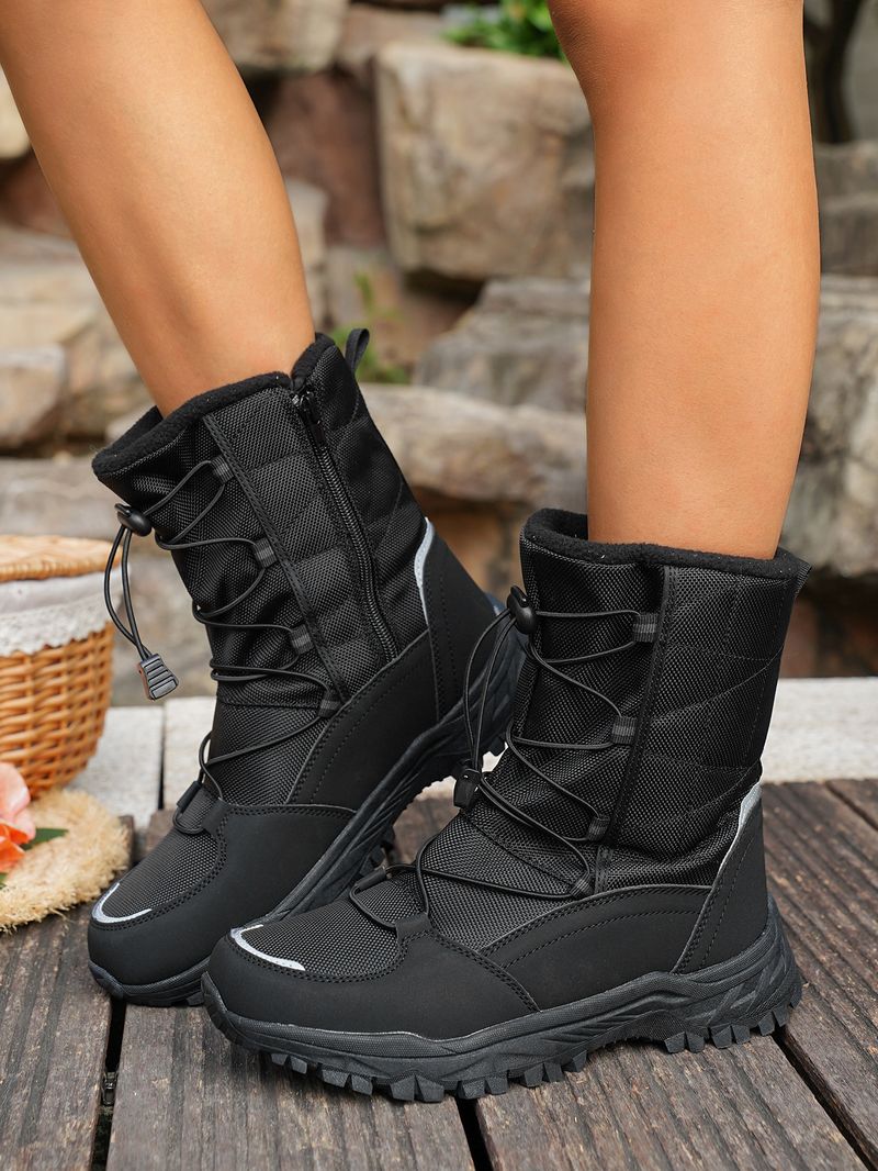 2025 Herbst/Winter Neue isolierte, verdickte, rutschfeste High-Top-Schneestiefel für Damen_voghion.com