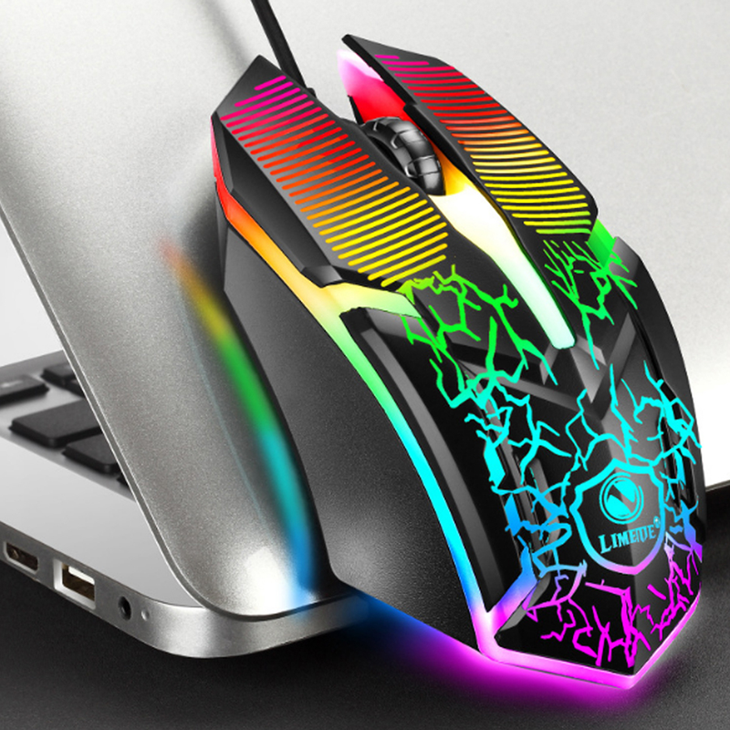 Set Mouse Gaming Tastatură T Tastatură mecanică cu fir Cu LED USB Gaming Mouse Iluminare din spate Tasta impermeabilă_voghion.com