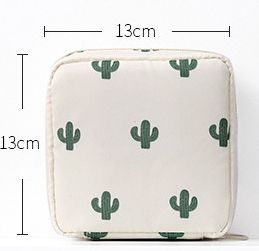 Bolsa de armazenamento de absorventes higiênicos portátil para estudantes, bolsa fofa indispensável para estudantes_voghion.com