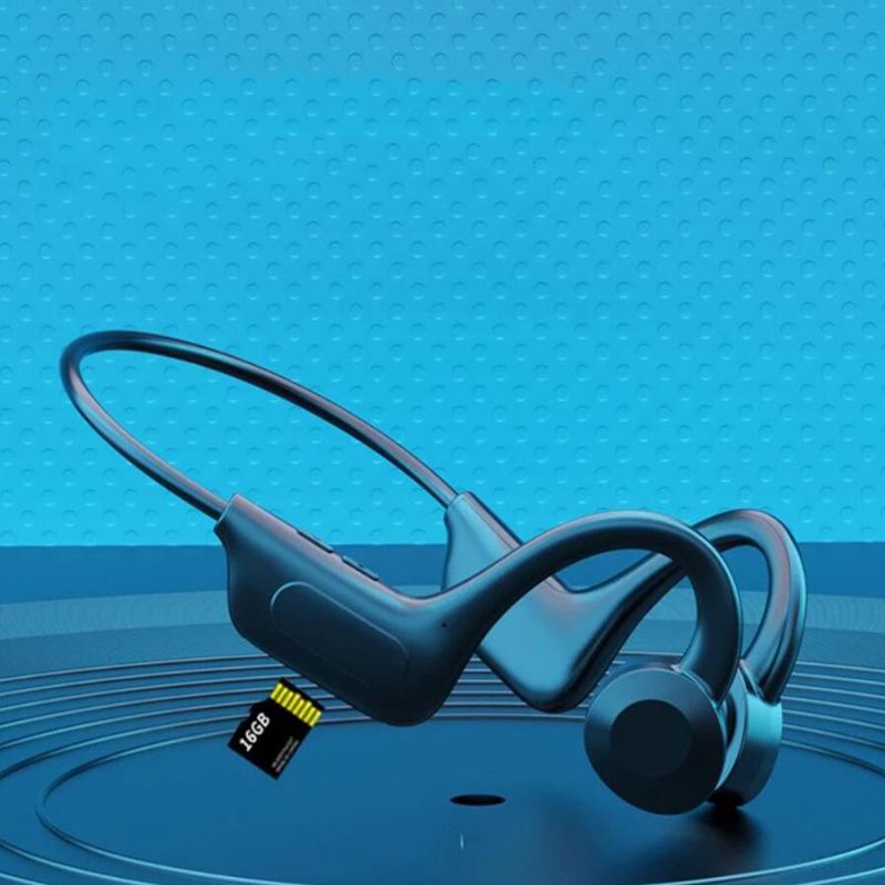 Earphones Wireless Bluetooth Bone Conduction Headphones Neckband Sport Headset with TF Card MP3 Player For Android IOS_voghion.com