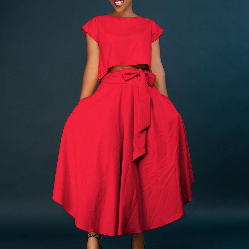 Dammekleeder Plus-Size Dammekleeder 2023 nei Moud Temperament Casual Tops Groussen Schaukelrock Kostüm_voghion.com